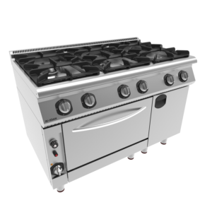Cucina 6 Fuochi con Forno – A Gas – Lunghezza 1200 mm – Serie 700