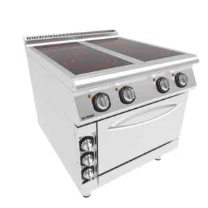 Cucina Vetroceramica con Forno – 4 Zone – Elettrica – Lunghezza 800 mm – Serie 900