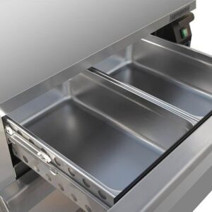 Armadio congelatore a cassetti con 1 cassetto – -18 ~ -22 / +2 ~ +8 °C – 0,9 m – per GN 2/1 – 76 litri