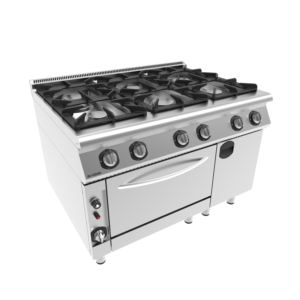 Cucina 6 Fuochi con Forno – A Gas – Lunghezza 1200 mm – Serie 900