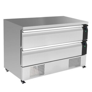 Armadio congelatore a cassetti con 2 cassetti –  -18 ~ -22 / +2 ~ +8 °C – 1,23 m – per GN 1/1 + GN 2/1 – 227 litri