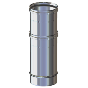 Tubo telescopico canna fumaria 245 ÷ 400 mm m/f acciaio inox 316L mono parete