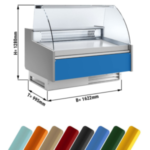 Banco refrigerato colorato con vetro curvo – 1622 x 995 x 1280 mm