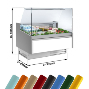 Banco refrigerato colorato con vetro dritto – 998 x 995 x 1315 mm