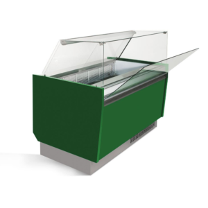 Vetrina per gelateria – verde – 1310 x 670 x 1350 mm – contenitore 10 + 10 Lt