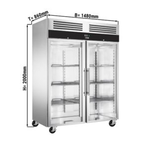 Congelatori PREMIUM – 1,48 x 0,86 m – con 2 porte in vetro