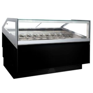 Espositore gelato – 1201 x 1167 x 1215 mm – Nero con LED