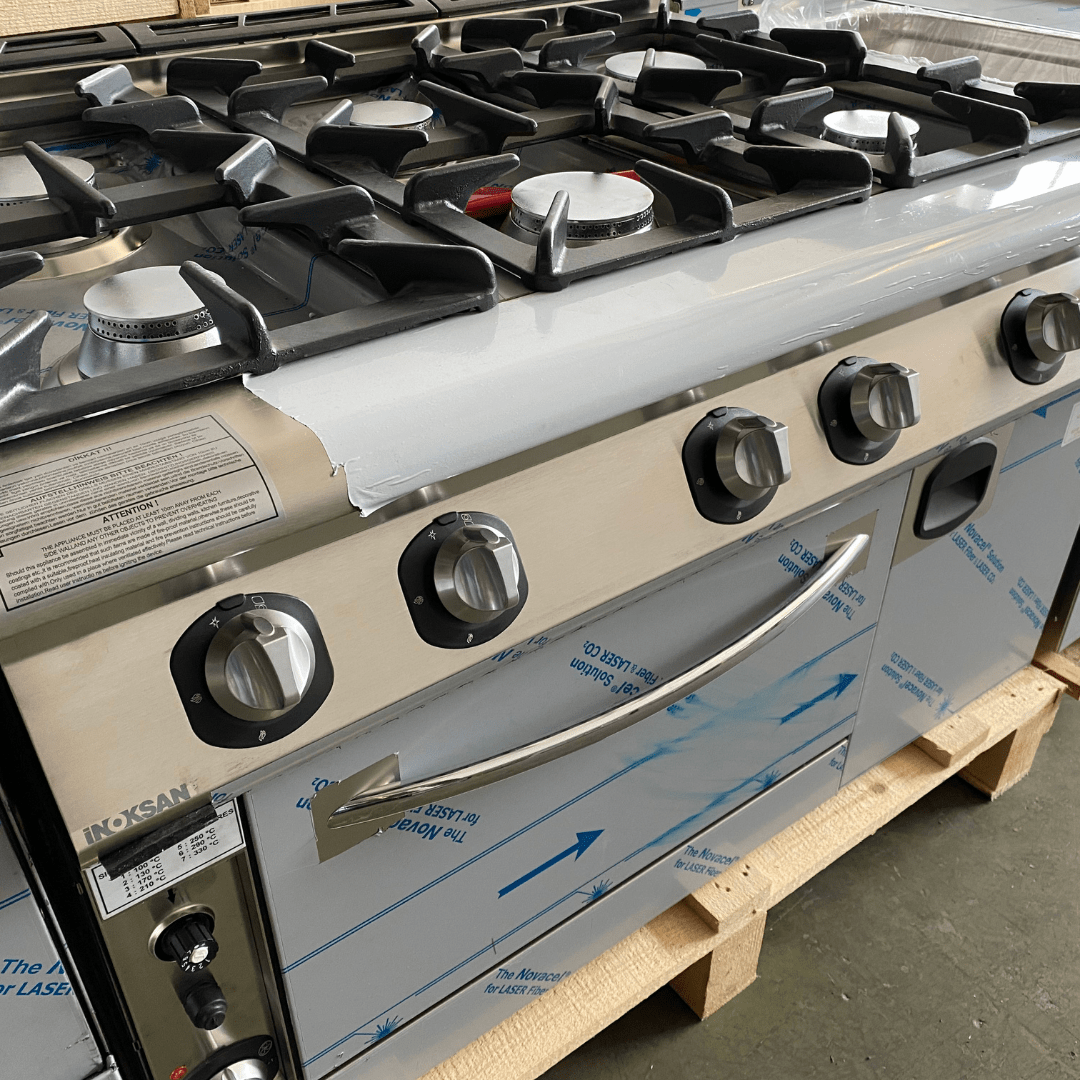 Cucina 6 Fuochi con Forno Maxi – A Gas – Lunghezza 1200 mm – Serie 700