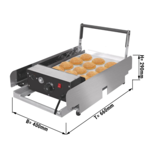 Macchina elettrica per cottura pane per hamburger – 400 x 660 x 290 mm