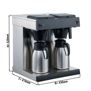Macchina per caffè con filtro – 2 x 2 litri – 430 x 410 x 520 mm