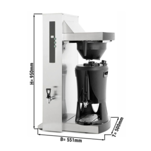 Macchina da caffè con filtro con erogazione di acqua calda – 5 litri – 551 x 500 x 950 mm