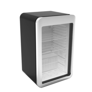 Minibar refrigerato – nero e argento – 1 porta in vetro – 113 litri – 495 x 525 x 825 mm