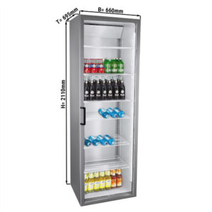 Frigorifero premium per bevande – 1 porta in vetro – 660 x 695 x 2100 mm