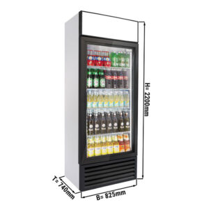 Frigorifero premium per bevande – 1 porte in vetro – 825 x 740 x 2200 mm