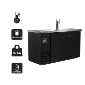 Refrigeratore per birra con erogatore – 2 porte – 1247 x 620 x 1060 mm