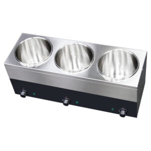 Hot Pot Bagnomaria – acciaio inox – 10,5 lt (3 x 3,5 lt) – 610 x 240 x 320 mm
