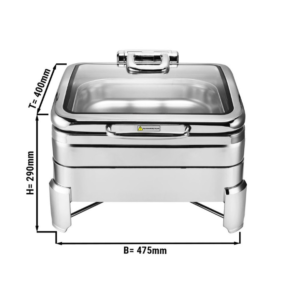 Chafing Dish – acciaio inox – 5,5 Litri – GN 2/3 – 475 x 400 x 290 mm
