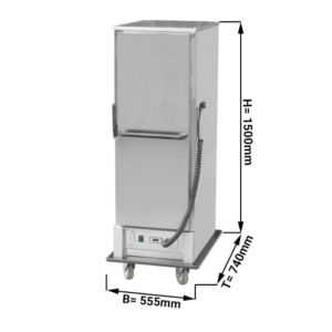 Carrello porta teglie caldo – 15x GN 1/1 – 555 x 740 x 1500 mm