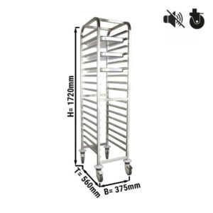 Carrello porta teglie – 17x GN 2/1 – Ruote silenziose – 375 x 560 x 1720 mm