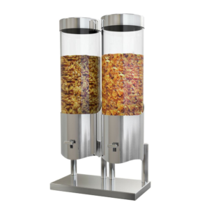 Distributore di cereali – Doppio – Cromato – Ø 120 mm – 300 x 200 x 600 mm