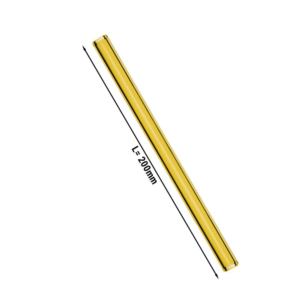(50 Pezzi) Cannucce di vetro – dritte – giallo – inclusa spazzola per pulizia – lunghezza 20 cm