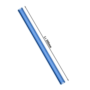 (50 Pezzi) Cannucce di vetro – dritte – blu – inclusa spazzola per pulizia – lunghezza 20 cm