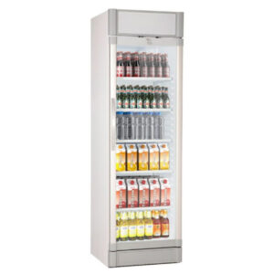 Frigoriferi per bevande – 1 porta in vetro – 347 lt – bianco e grigio – 595 x 640 x 1980 mm