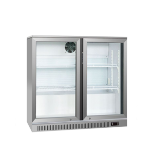Banco refrigerato da bar – 220 litri – 2 porte in vetro – 920 x 505 x 895 mm