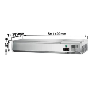 Vetrina Refrigerata da Banco – 1400 x 400 mm – 6×1/3 GN