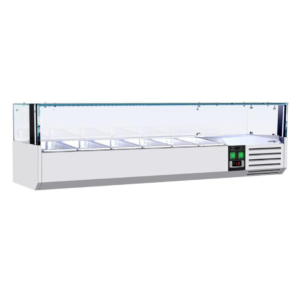 Vetrina Refrigerata da Banco con Led – 1400 x 340 mm – 6×1/4 GN