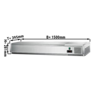 Vetrina Refrigerata da Banco – 1500 x 400 mm – 6×1/3 GN