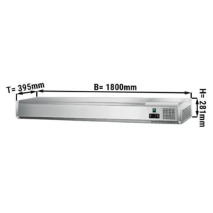Vetrina Refrigerata da Banco – 1800 x 400 mm – 8×1/3 GN