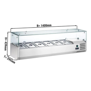 Vetrina Refrigerata – 1400 x 400 mm – 6×1/3 GN