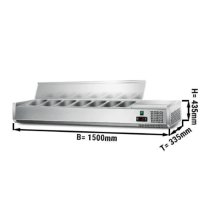 Vetrina Refrigerata da Banco – 1500 x 340 mm – 7×1/4 GN