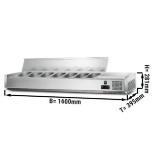 Vetrina Refrigerata da Banco – 1600 x 400 mm – 7×1/3 GN