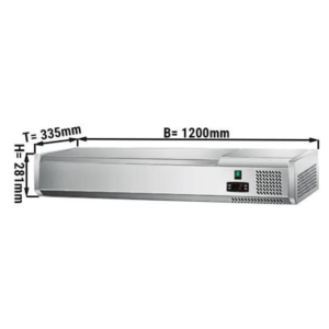 Vetrina Refrigerata da Banco – 1200 x 340 mm – 5×1/4 GN
